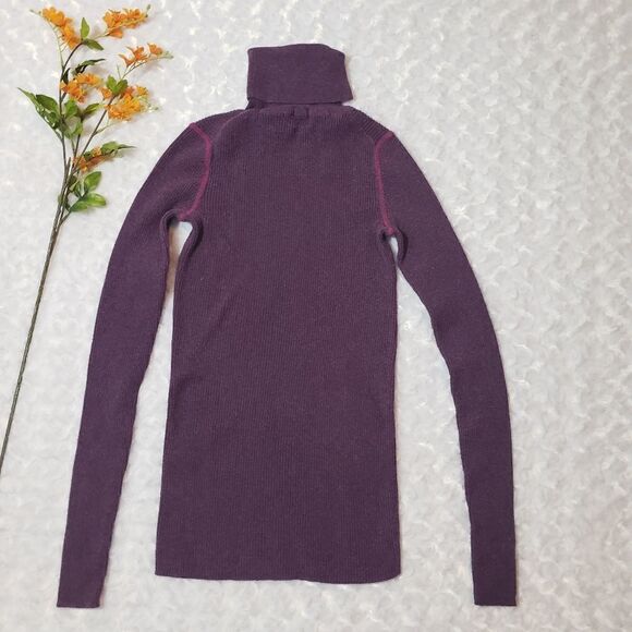 Y2K vintage Moda International size small pink purple long sleeve turtleneck - Picture 4 of 4